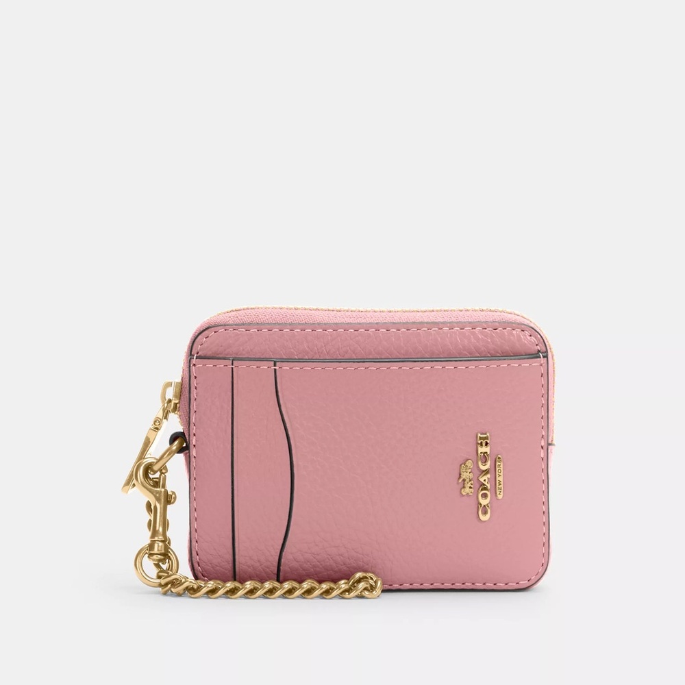 Coach Zip Card Case True Pink